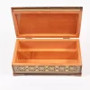 Luxurious wooden box, handcrafted and inlaid with copper