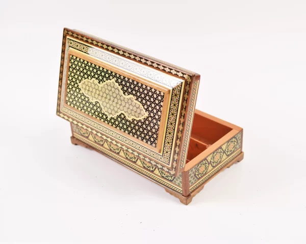 7 Luxurious wooden box, handcrafted and inlaid with copper