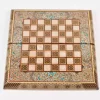 Golden backgammon and Chess / wooden board inlaid with copper / Board games / Royal gift