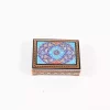 wooden box inlaid with copper with a traditional Islamic design