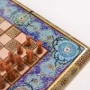Golden backgammon and Chess /wooden board inlaid with copper/ Board games/ beautiful gift