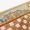 Golden Chess wooden board inlaid with copper/backgammon/ Board games/ Great gift