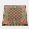 Golden backgammon and Chess / wooden board inlaid with copper / Board games / special gift