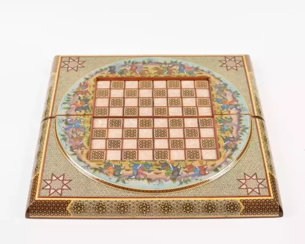9 Golden Chess wooden board inlaid with copper/backgammon/ Board games/ Great gift