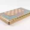 Golden backgammon and Chess / wooden board inlaid with copper / Board games / special gift