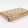 Golden backgammon and Chess / wooden board inlaid with copper / Board games / Royal gift