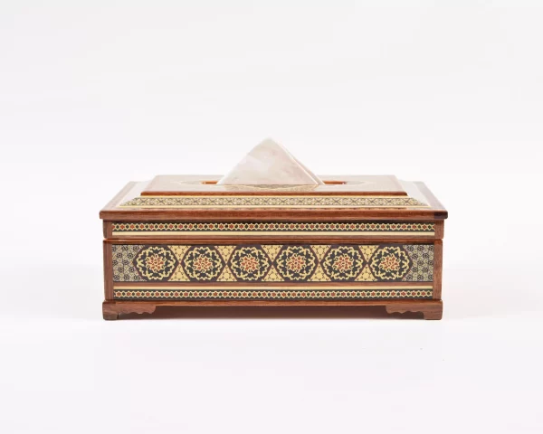 DSC_0450 Luxurious wooden tissue box, handmade and inlaid with copper