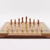 unique royal chessboard handmade from lemon wood and inlaid with copper