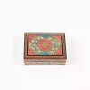 wooden box inlaid with copper with a traditional Islamic design