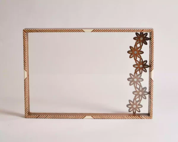 IMG-20240604-WA0011 HANDMADE Unique TRAY A STUNNING FUSION OF ACRYLIC & WOODEN INLAID WITH PEARL