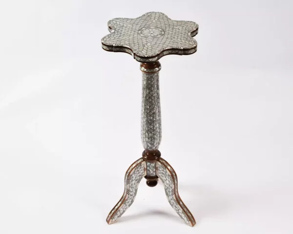 IMG-20240613-WA0002 Handmade wooden table – side table – tea table – coffee table – inlaid with mother-of-pearl – wooden decor – home decor