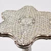 Handmade wooden table – side table – tea table – coffee table – inlaid with mother-of-pearl – wooden decor – home decor