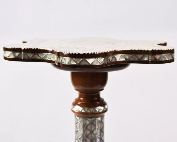 IMG-20240613-WA0008 Handmade wooden table – side table – tea table – coffee table – inlaid with mother-of-pearl – wooden decor – home decor