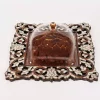 luxurious tray with a Plexi cover, inlaid with natural mother-of-pearl