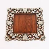luxurious tray with a Plexi cover, inlaid with natural mother-of-pearl