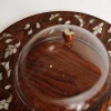 amazing tray with Plexi cover inlaid with mother of pearl