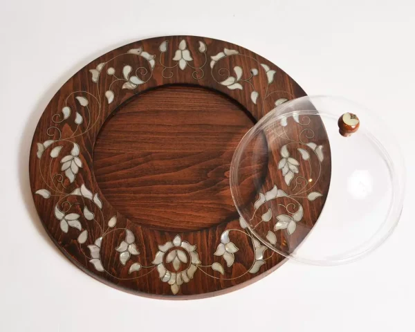IMG-20240623-WA0012 amazing tray with Plexi cover inlaid with mother of pearl