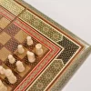 Golden backgammon and Chess / wooden board inlaid with copper / Board games
