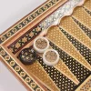Golden backgammon and Chess / wooden board inlaid with copper / Board games
