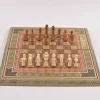 Golden backgammon and Chess / wooden board inlaid with copper / Board games
