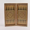 Golden backgammon and Chess / wooden board inlaid with copper / Board games