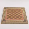Golden backgammon and Chess / wooden board inlaid with copper / Board games