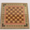 Golden backgammon and Chess / wooden board inlaid with copper / Board games