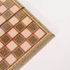 Golden backgammon and Chess / wooden board inlaid with copper Royal gift