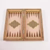 Golden backgammon and Chess / wooden board inlaid with copper Royal gift