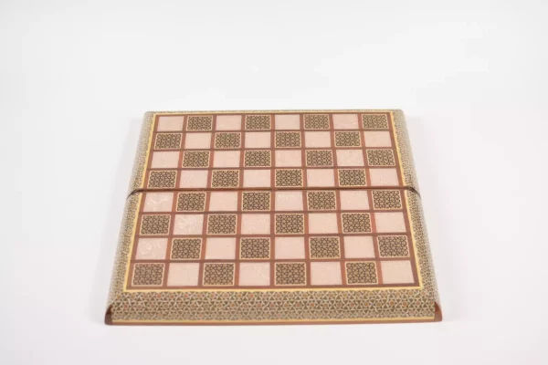 IMG-20240630-WA0039 Golden backgammon and Chess / wooden board inlaid with copper Royal gift