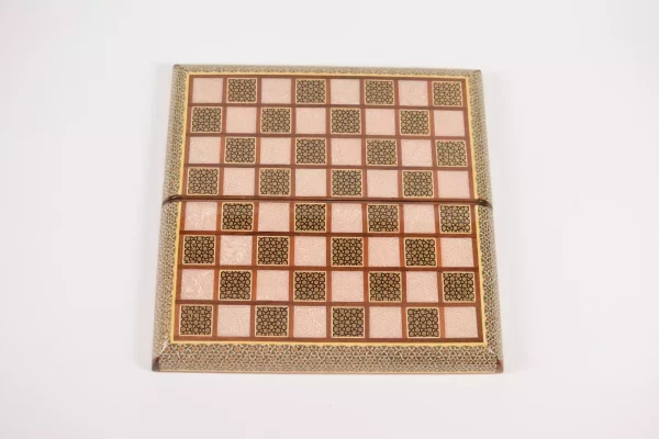 IMG-20240630-WA0040 Golden backgammon and Chess / wooden board inlaid with copper Royal gift