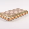 Golden backgammon and Chess / wooden board inlaid with copper Royal gift