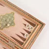 Golden backgammon and Chess / wooden board inlaid with copper Royal gift