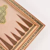 Golden backgammon and Chess / wooden board inlaid with copper Royal gift