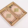 Golden backgammon and Chess / wooden board inlaid with copper Royal gift