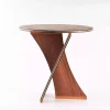 Handcrafted Modern Round Wooden Mosaic Table