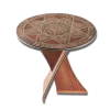 Handcrafted Modern Round Wooden Mosaic Table
