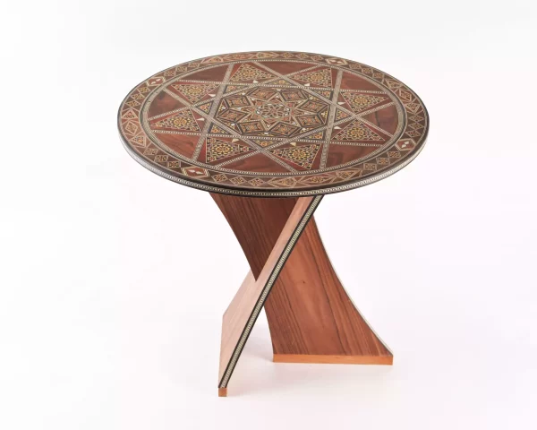 3 Handcrafted Modern Round Wooden Mosaic Table