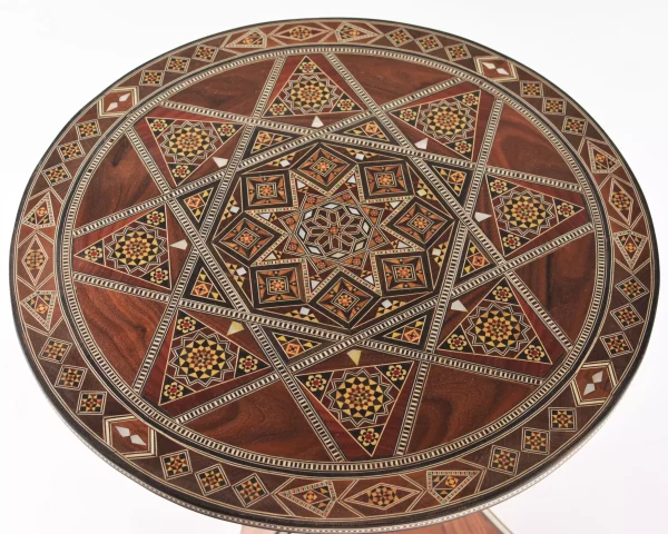 5 Handcrafted Modern Round Wooden Mosaic Table