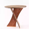 Handcrafted Modern Round Wooden Mosaic Table