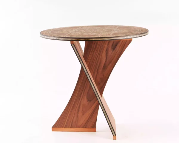 DSC_0531 Handcrafted Modern Round Wooden Mosaic Table