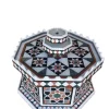 Distinctive Damascene water fountain handcrafted made marble mosaic