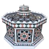 Distinctive Damascene water fountain handcrafted made marble mosaic