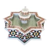 Damascus star shaped water fountain made of natural marble mosaic