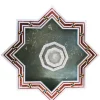 Damascus star shaped water fountain made of natural marble mosaic