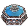 Damascus water fountain handmade from natural marble mosaic