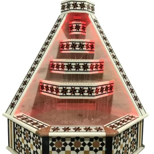 Damascus Octagonal Water Fountain handmade from Natural Marble Mosaic