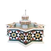 Damascus star shaped water fountain made of natural marble mosaic