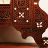 Vintage Wood Console Table | Elegant Walnut Wood & Mother of Pearls