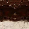 Vintage Wood Console Table | Elegant Walnut Wood & Mother of Pearls